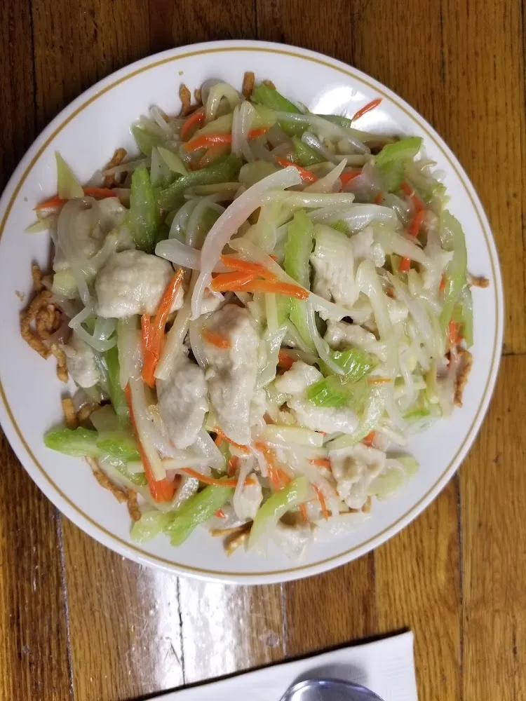 Chicken Chow Mein with Hard Noodles